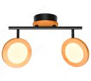 FSC Pine Wood Round Spotlights 2 Head