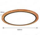 800mm Diameter Round FSC Wood Frame LED Ceiling Light