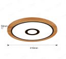 410mm Diameter RGB in Centre Round FSC Wood Frame LED Ceiling Light 90005