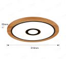 510mm Diameter RGB in Centre Round FSC Wood Frame LED Ceiling Light