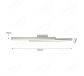 Double Straight Line Interior Decoration 3 Step Dim LED Light 70056