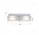 340x140mm LED Integrated LED Wall Lamp Ceiling light with Two Head 70065