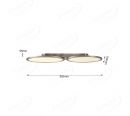 Satin Nickel Double Oval LED Ceiling Light 70073