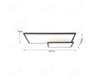 Double Square 620x465mm Decoration LED Ceiling Light for Indoor 70101