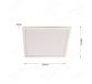 250x250mm Square Aluminum Die Casting Molding ON OFF 3 Step Dimmable Panel 60019-25