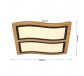 460x460mm Wave Shape FSC Wood Decoration LED Ceiling Light 90026