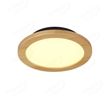 280mm pine wood led ceiling light