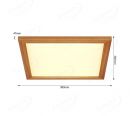 Square 380x380mm FSC Pine Wood Indoor LED Ceiling Light 90031