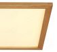 Square 480x480mm FSC Pine Wood Indoor LED Ceiling Light 90032