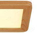 230x230mm Square Circle FSC Pine Wood Indoor LED Ceiling Light 90036