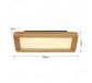 325x175mm Square Circle FSC Pine Wood Indoor LED Ceiling Light 90039