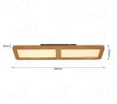 625x175mm Square Circle FSC Pine Wood Indoor LED Ceiling Light 90040