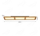 950x175mm Square Circle FSC Pine Wood Indoor LED Ceiling Light 90041