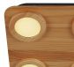 380x380mm FSC Pine Wood Indoor 4 head LED Ceiling Light 90047