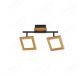 490x130mm FSC Wood Square Two Head Spotlights 90056