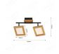 490x130mm FSC Wood Square Two Head Spotlights 90056