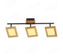 710x170mm FSC Wood Square Three Head Spotlights 90057