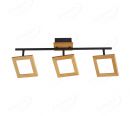 710x170mm FSC Wood Square Three Head Spotlights 90057