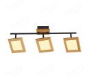 710x170mm FSC Wood Square Three Head Spotlights 90057