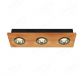 470x150mm FSC Wood Three Head LED Integrated Ceiling Light 90072