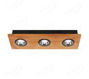 470x150mm FSC Wood Three Head LED Integrated Ceiling Light 90072