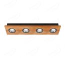 630x150mm FSC Wood Four Head LED Integrated Ceiling Light 90073