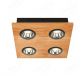 300x300mm FSC Wood Four Head LED Integrated Ceiling Light 90074