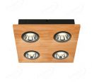 300x300mm FSC Wood Four Head LED Integrated Ceiling Light 90074