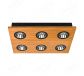 450x300mm FSC Wood Six Head LED Integrated Ceiling Light 90075