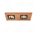 310x150mm FSC Wood Two Head Square LED Integrated Ceiling Light 90078