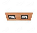 310x150mm FSC Wood Two Head Square LED Integrated Ceiling Light 90078